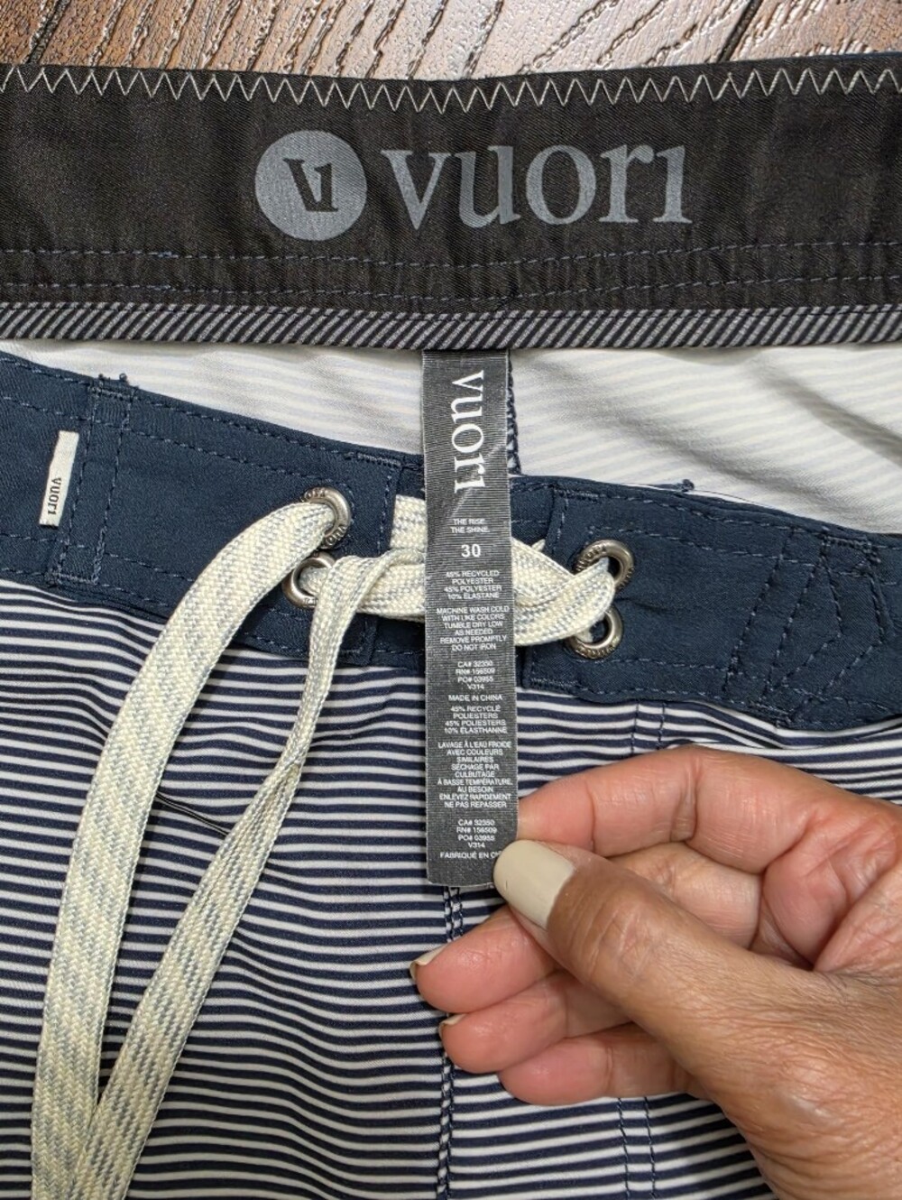 Vuori Men's Navy Blue Swim Trunks
